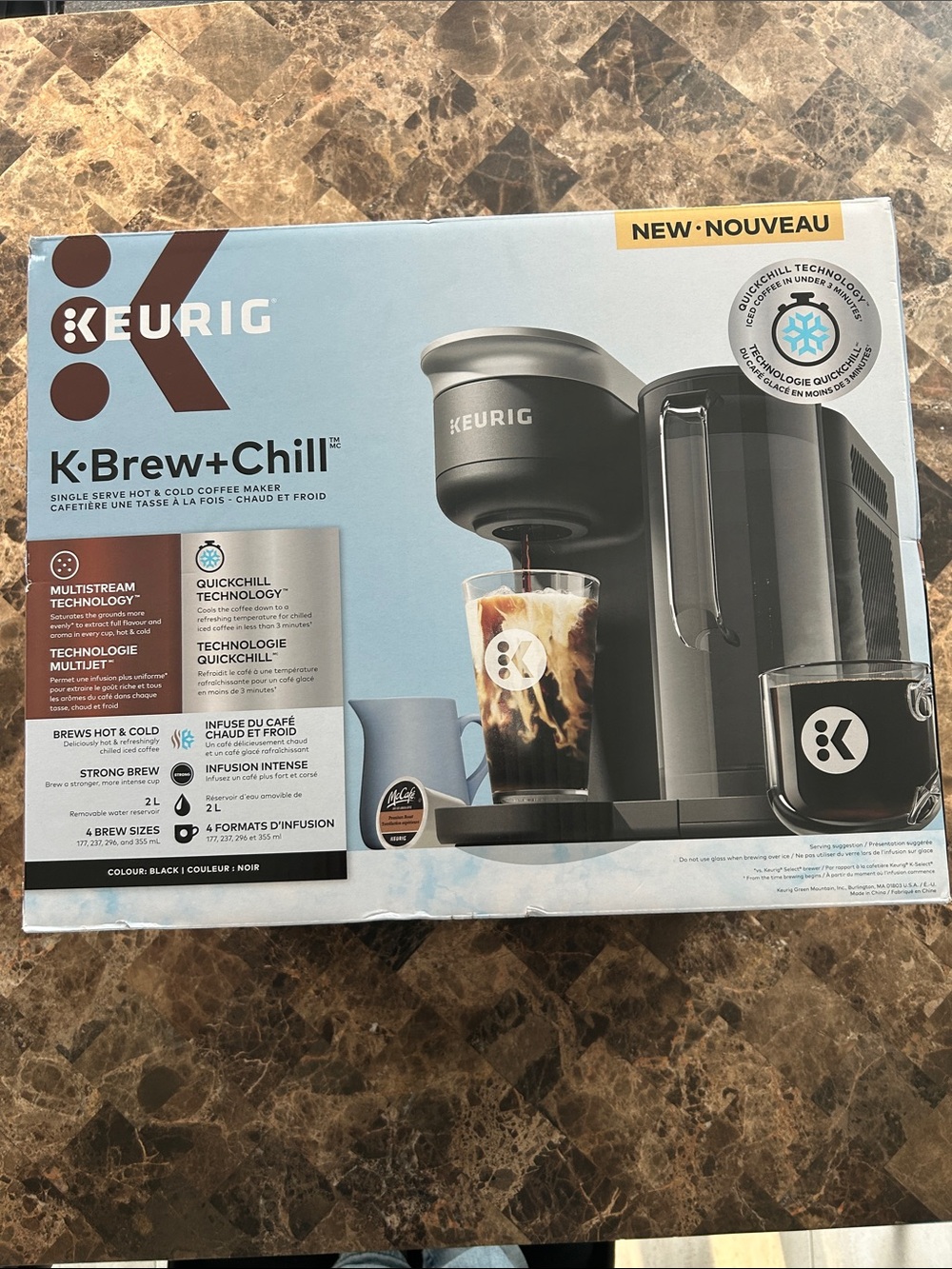 NWT 🆕 Keurig K-Brew+Chill Hot and Cold Coffee Machine, black, factory sealed